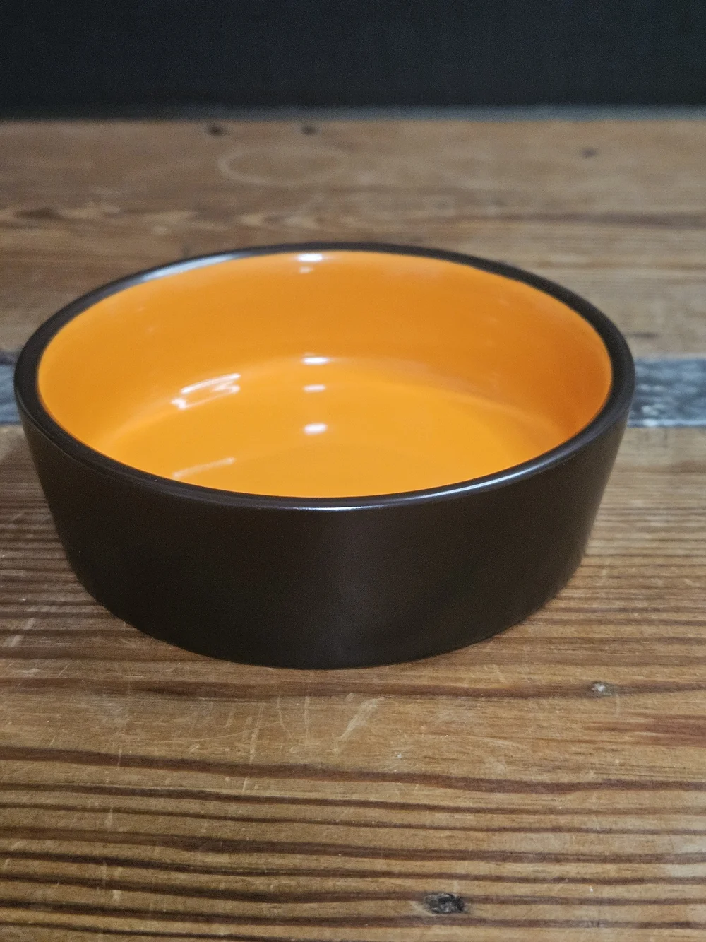 Rae Dunn Bad Kitty Orange Ceramic Pet Bowl - Home Accents